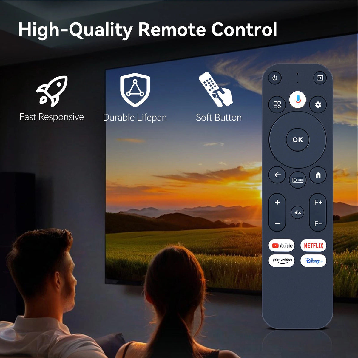 Remote Control For Wanbo Mozart 1 Pro 4K Projector with Voice