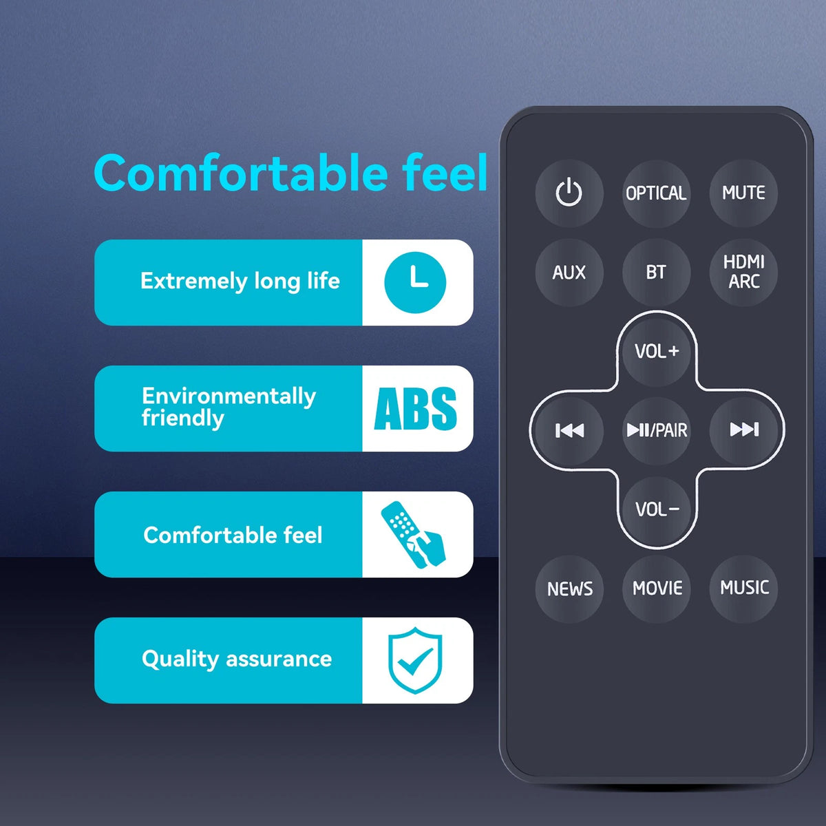 Remote Control For Medion P64150 2-in-1 convertible Bluetooth TV Soundbar