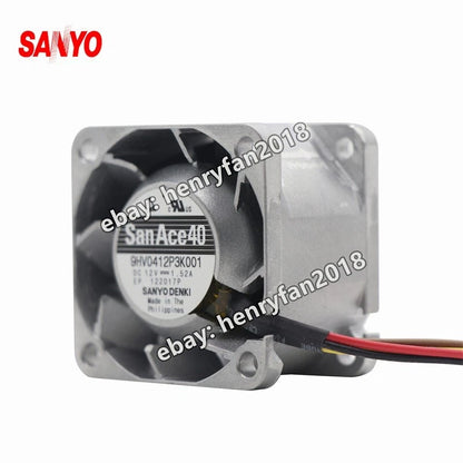 SANYO Denki 9HV0412P3K001 SanAce DC 12V 1.52A 40*40*28MM 4-Wire PWM Cooling Fan