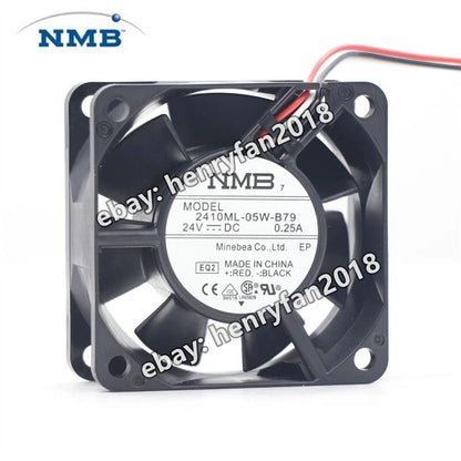 NMB Fan 2410ML-05W-B79 DC 24V 0.25A 60*60*25mm Axial Cooling Fan 3-wire