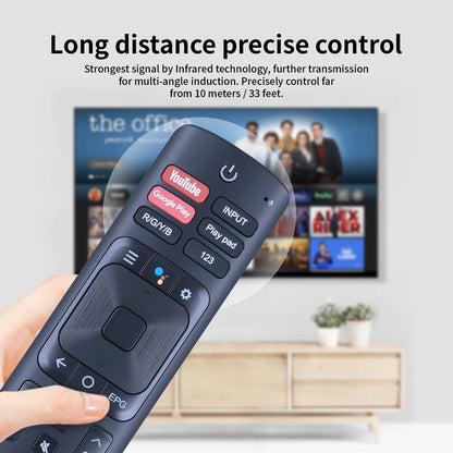 ERF3F69V ERF3F69 Voice Remote Control For VU HISENSE LCD 4K UHD Smart TV