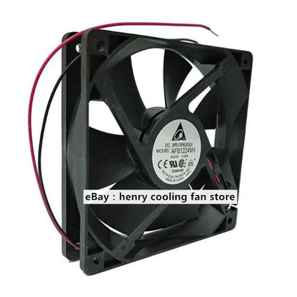 Delta AFB1224VH Axial Fan DC 24V 0.35A 120*120*25mm 103.75CFM 2-wire cooling fan