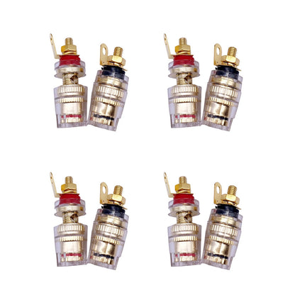 8* Amplifier Speaker Terminal Binding Post Banana Plug Gold Plated Socket 4mm
