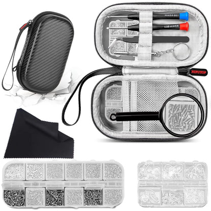 Eyeglass Repair Kit with Screws, Mini Glasses Kit, Eye Glass Black