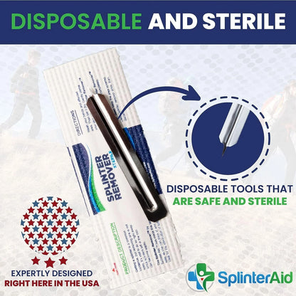 Painless Splinter Removal Kit (30-Pack) | Pull 1 Count (Pack of 30), Silver