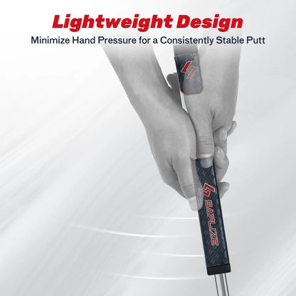 SAPLIZE Innovative Midsize/Standard Golf Putter Grip, Lightweight Red
