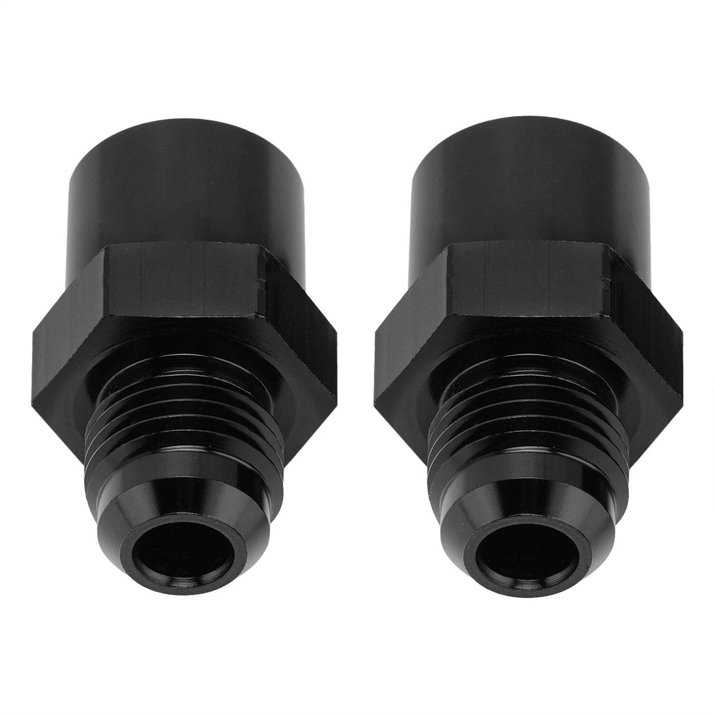 6AN Adapter Fitting Set For GM TBI Style(metric O-ring) Fuel Sending Units Black