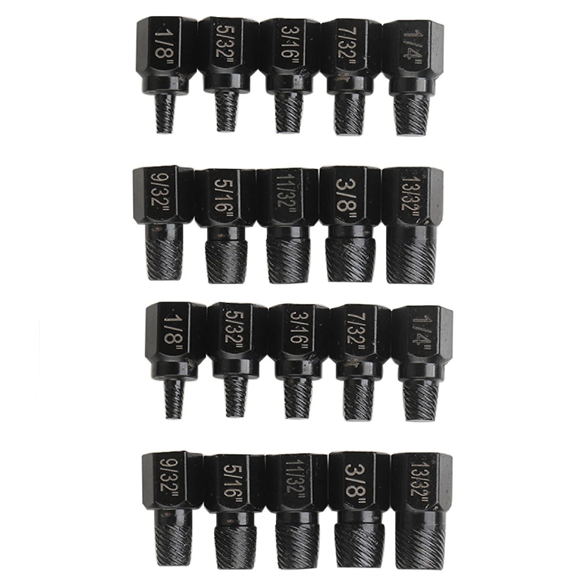 20Pcs/lot Damaged Screw Extractor Alloy Steel Damaged Screw Remover Tool Set
