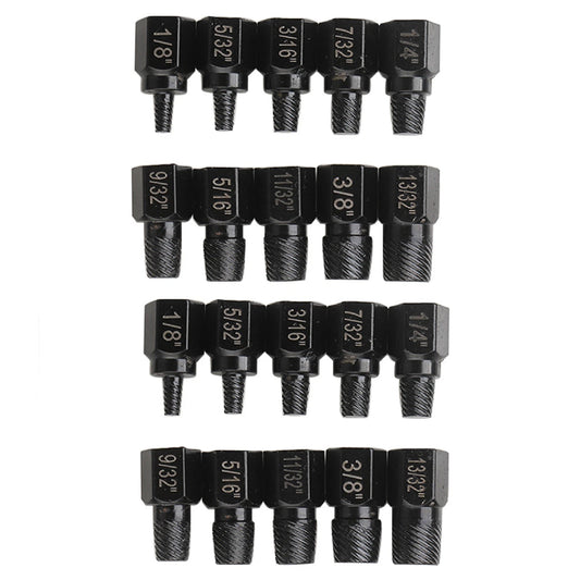 20Pcs/lot Damaged Screw Extractor Alloy Steel Damaged Screw Remover Tool Set