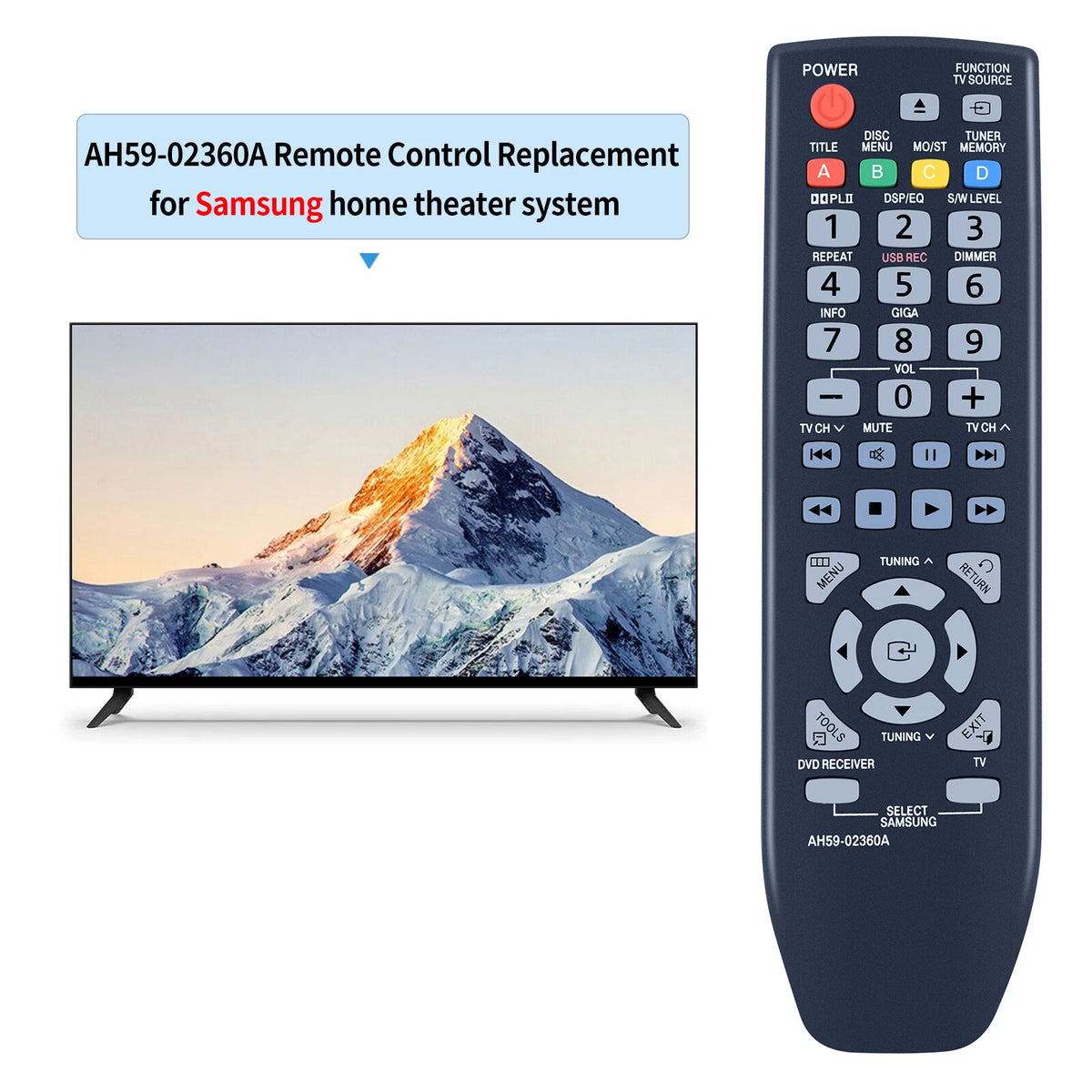 AH59-02360A Remote Control For Samsung AH59-02360A HT-D350 HT-D355 TV