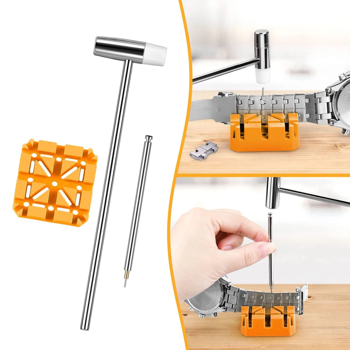 JOREST Watch Link Removal Tool, Band Tool Kit, Repair Kit for Yellow