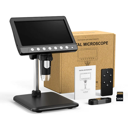 7 "IPS Screen Digital Microscope 1200X 1080P Video Focusing Microscope Tool