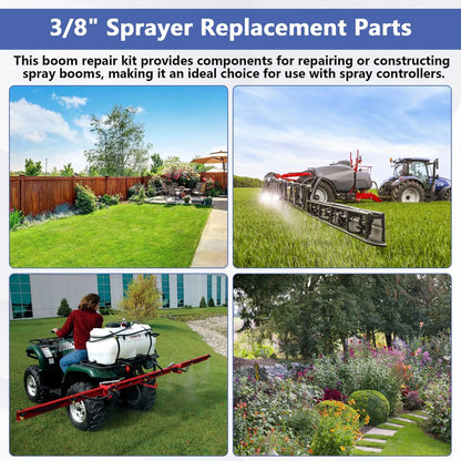 Spray Boom Repair Kit with 2 x 3/8" Polypropylene Elbow 3/8 Inch, White