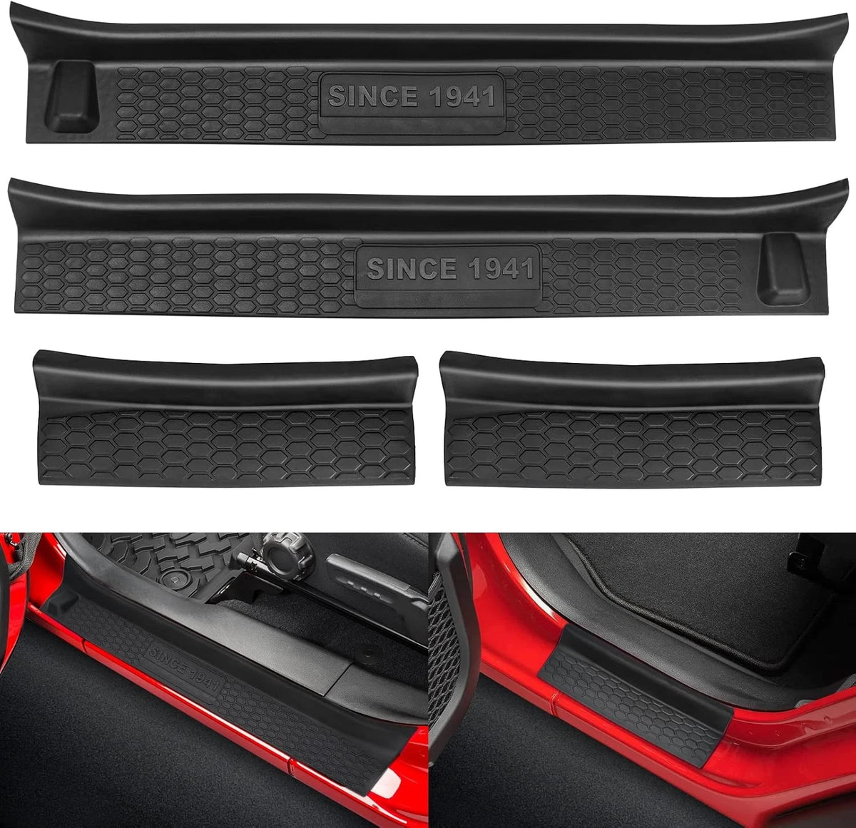 SUPAREE Door Sill Guards Kit fits JL Wrangler with Logo 4 1941