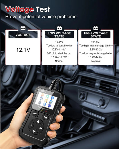 XIAUODO OBD2 Scanner Car Code Reader Support Small and Portable, black