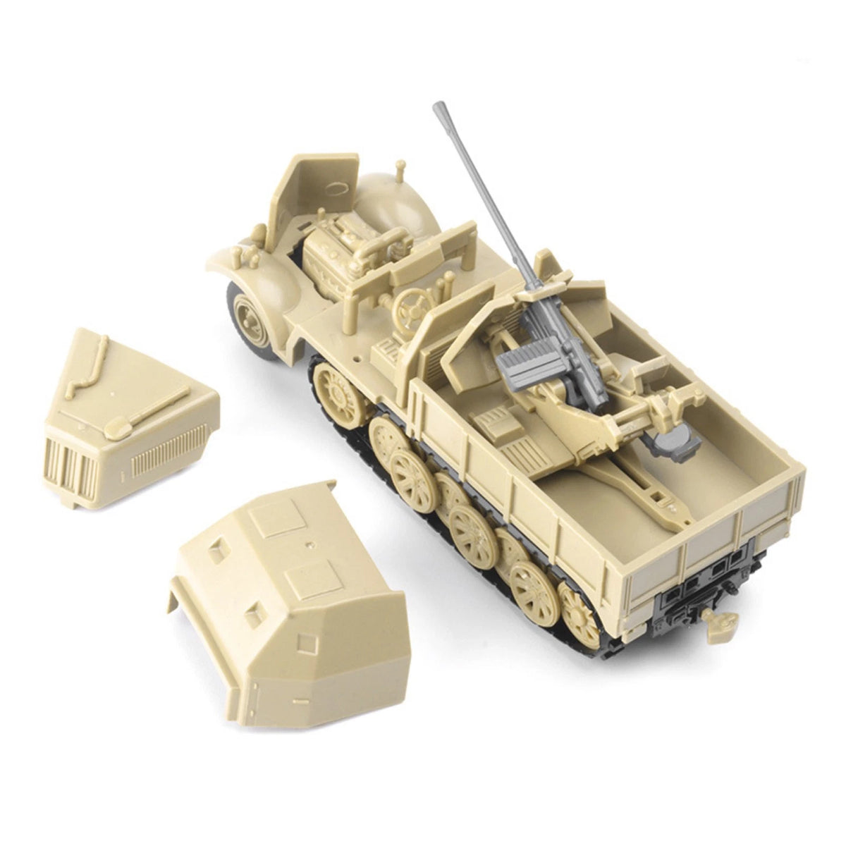 1/72 4D FLAK37 Half-Track Armored Vehicle Model Unassembled Military Scene DIY