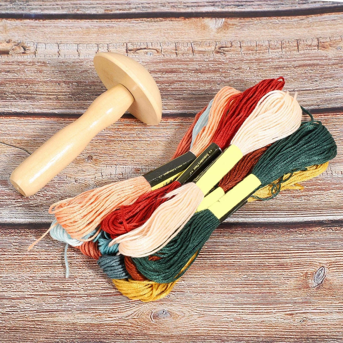 Oumefar Darning Thread for Socks & Sweaters, Wooden Mushroom Kit...