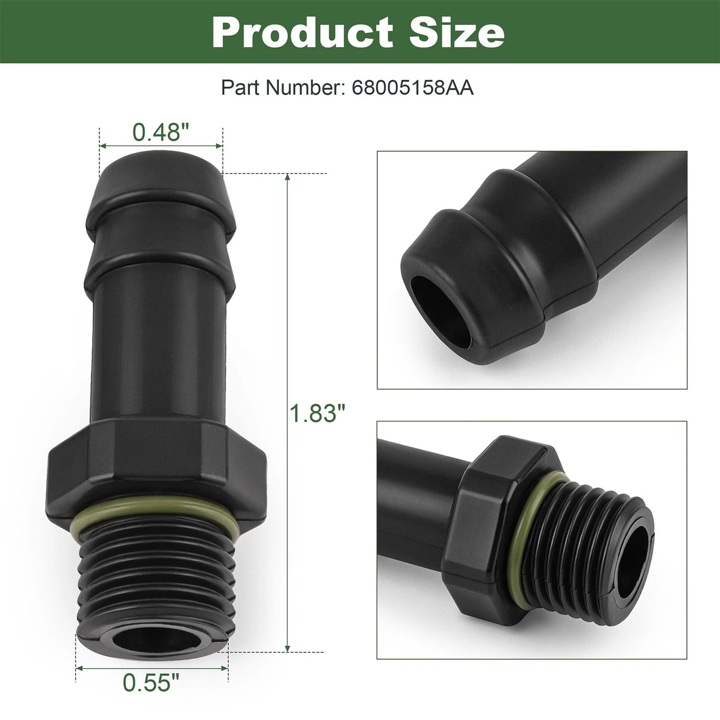 Vent Hose Fitting 68005158AA For Dodge Ram 2500 3500 2011-2024