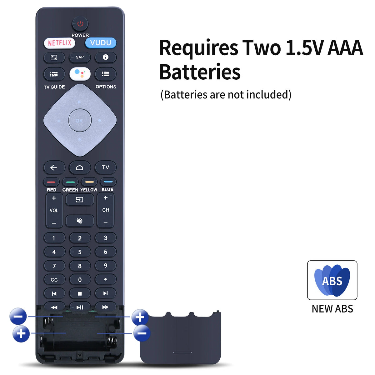 NH800UP Remote Control For Philips Android TV with Google Voice Assistant
