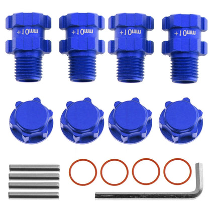 4x Blue 14mm to 17mm Wheel Hex Hub Adapter For Senton 4X4 AR102678 (blue)