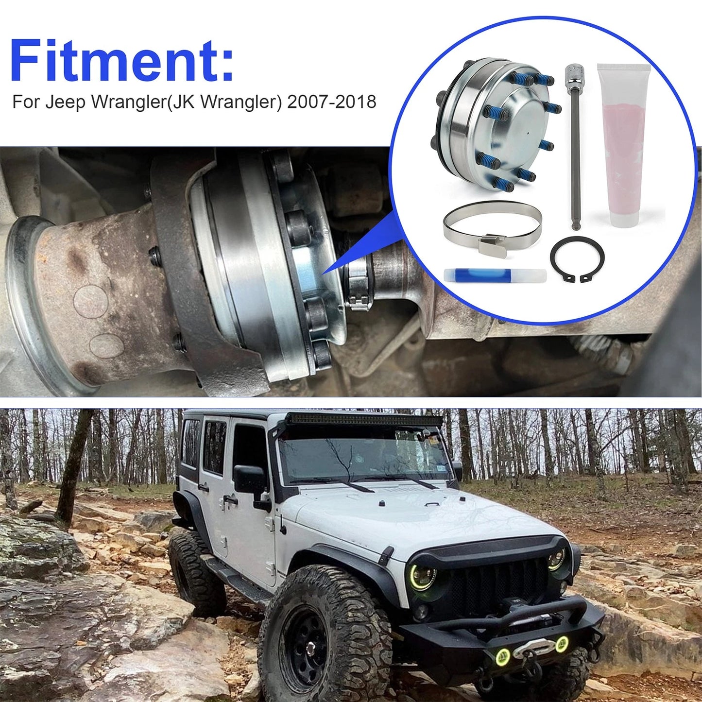 Factory Replacement CV Joint Kit - High-Angle Rzeppa 1744014 for 2007-2018 Jeep