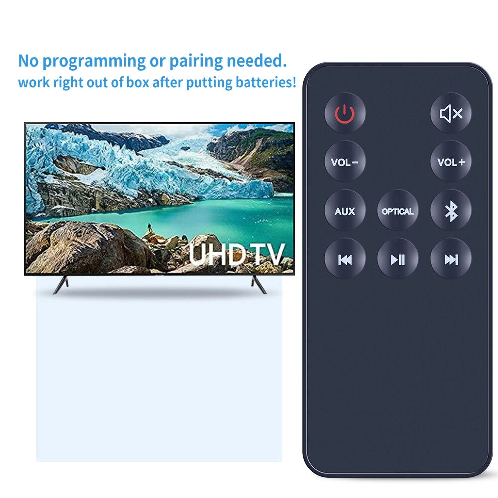 S-2016 For ONN 16 "Slim 2.0 Channel Soundbar Remote Control ONA18SB001