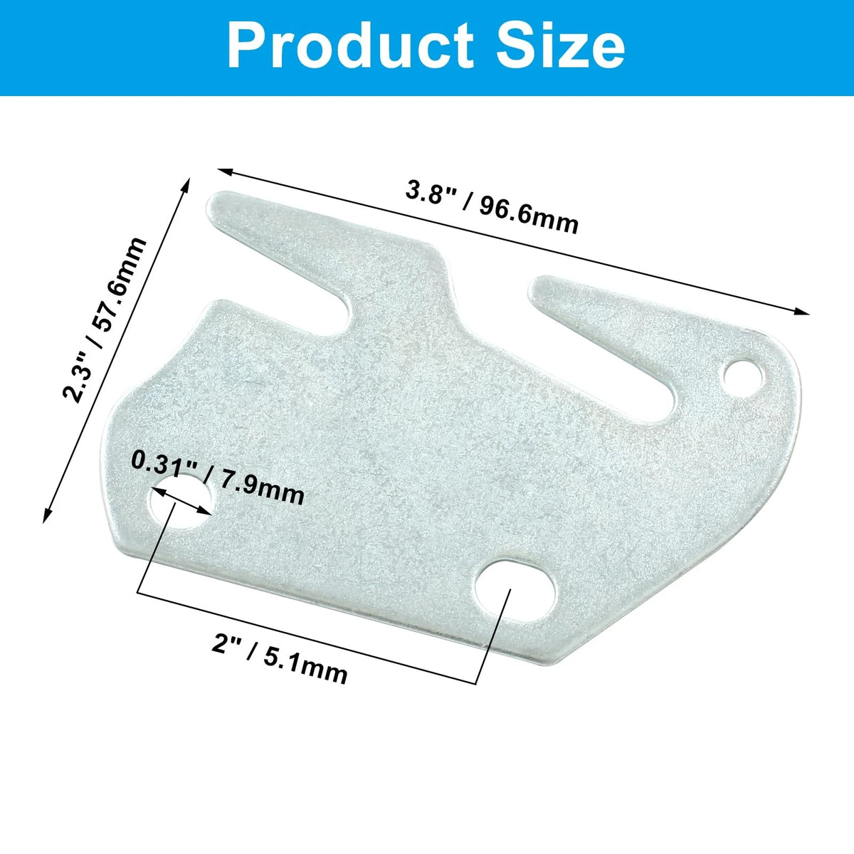 Hordion 4Pcs Wood Bed Rail Hook Plates, Plates with Screws for Bed...