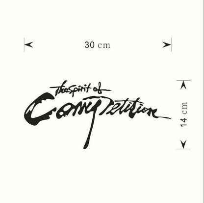 Waterproof The Spirit of Competition Reflective Car Auto Vinyl Decal Sticker