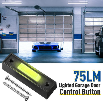 Lighted Doorbell Button, Garage Door Opener Switch with LED Light, Black