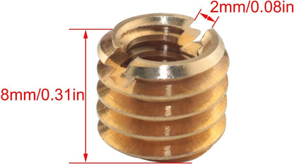 10PCS 1/4 Female to 3/8 Male Adapter Screws Brass Nut for Tripod Heads Ball...