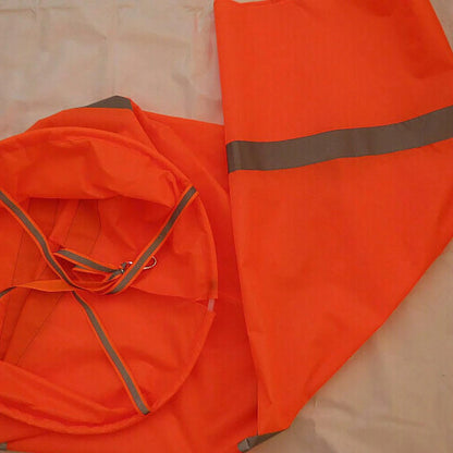 30" Long Orange Outdoor Reflective Belts Grommet Windsock Airport Wind SOCK