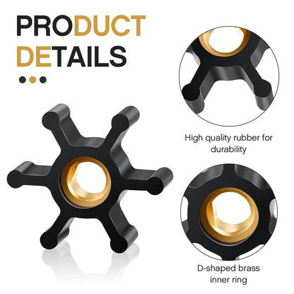Fabbay 2 Pack Utility Impeller Replacement Water Transfer Pump Black