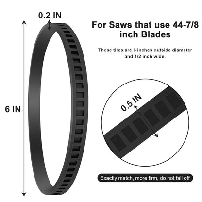 4 Pack 45-69-0010 Blade Pulley Tires Replacement for Deep Cut Band Saw Black