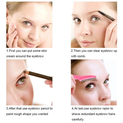 66 Eyebrow Razor and Face for 1 Count (Pack of 66), Rose,Yellow,Blue