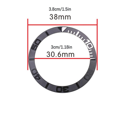 38mm Ceramic Watch Bezel Black For Seiko Yacht-Master Diver SKX007/009/011 vq
