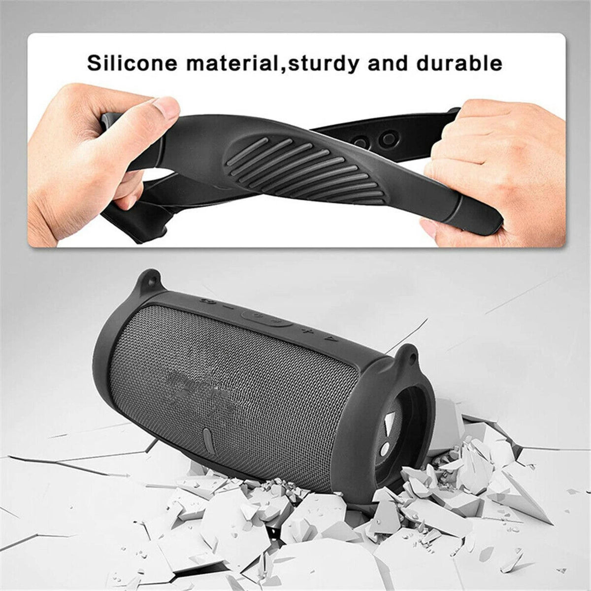 Yellow Soft Silicone Cover Protective Case For JBL Charge 5 Bluetooth Speaker