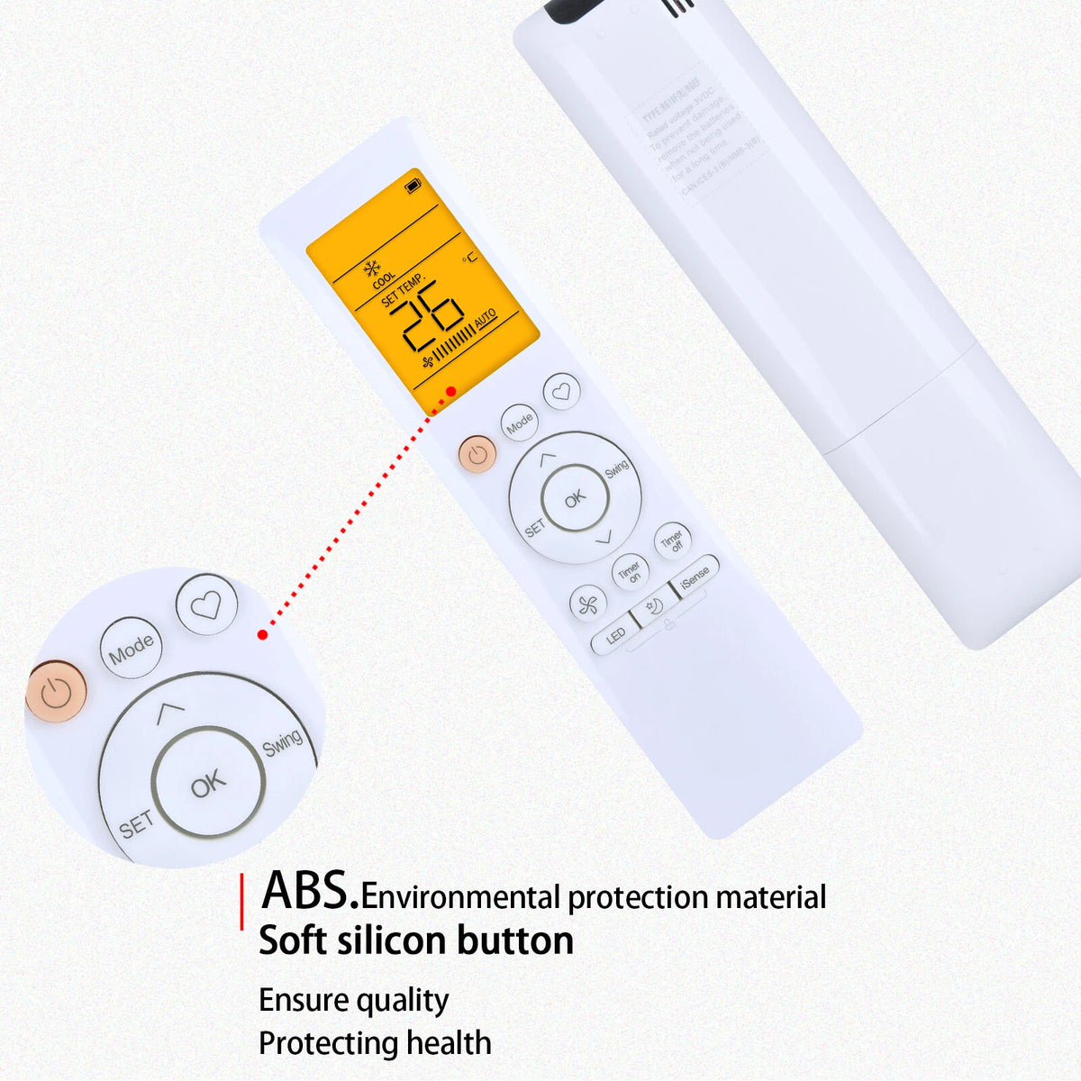 RG10F(B)/BGEF Remote Control For Midea Air Conditioner With backlight