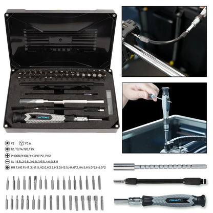 Creality 3D Print Tools Warp Kit 74PCS Comprehensive Printing black