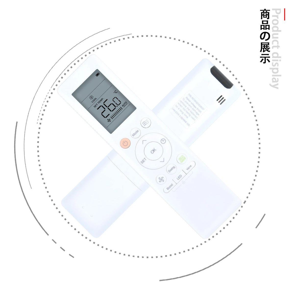 RG10N3(2HS)/BGEF Replacement Remote Control For Midea Air Conditioner