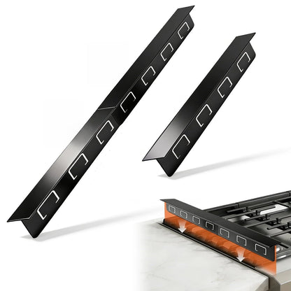 “T” design Stove Gap Covers 2 Pack, Adjustable 13.8” to 27.5”Stove Black