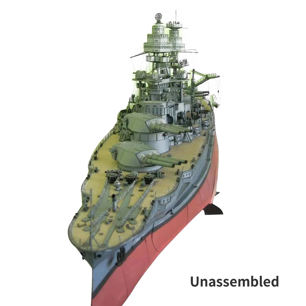 1/250 USS Arizona BB-39 Battleship Paper Model Ship Unassembled Unassembled Kit;