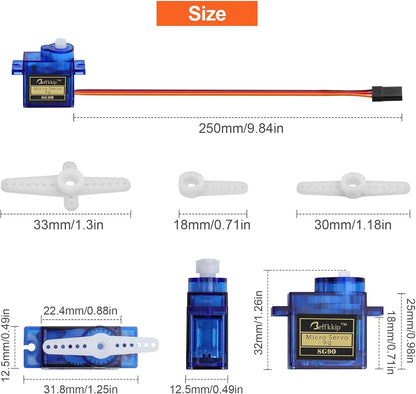 4Pcs SG90 9g Micro Servos for RC Robot Helicopter Airplane Controls Car Boat