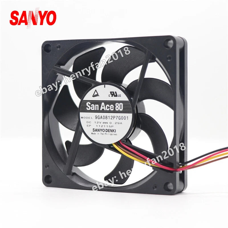 SANYO 9GA0812P7G001 SanAce Axial Fan 12V 0.29A 80*80*15MM 4-wire PWM Cooling Fan