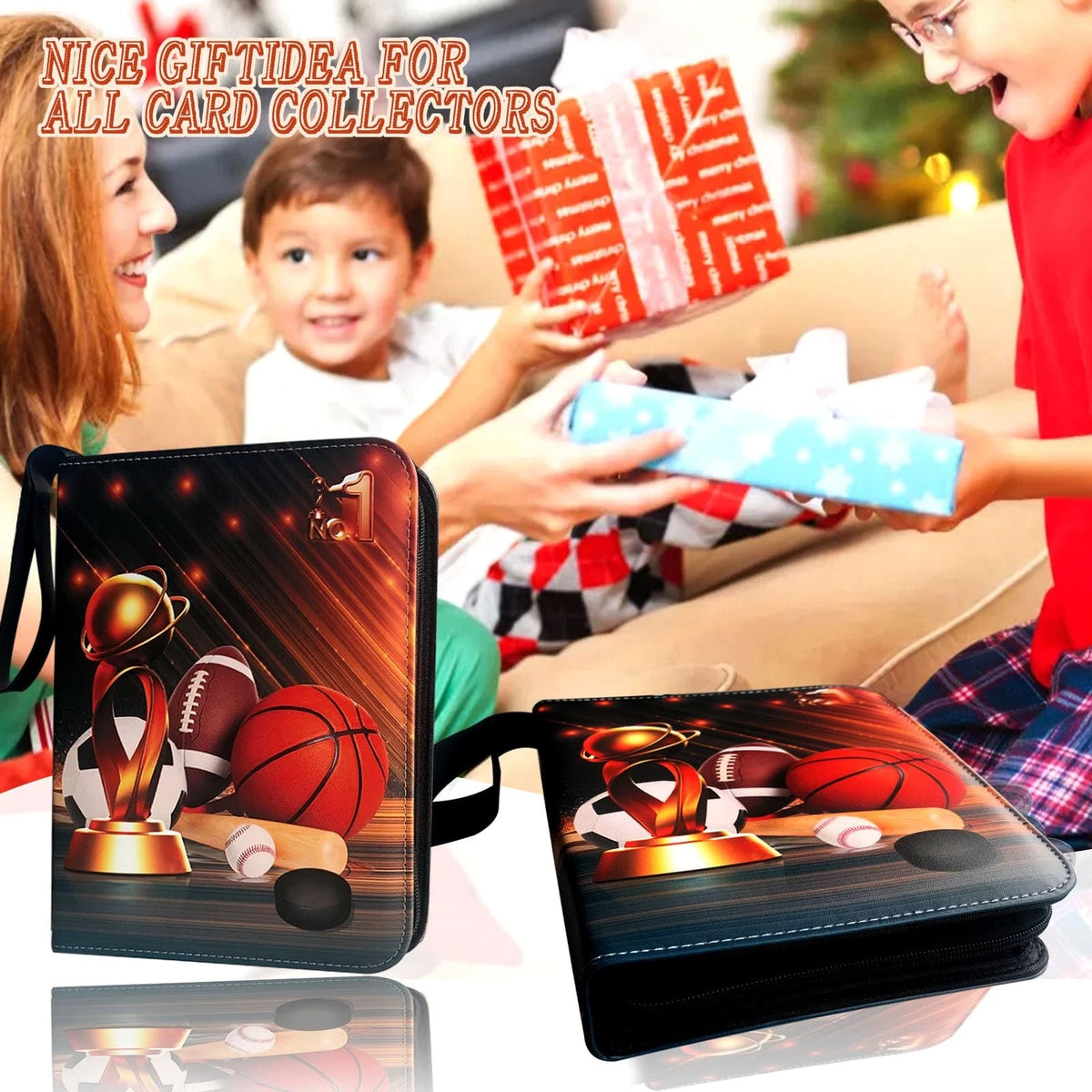 Sports Card Binder 400 Pockets Trading with 400 Pockets,