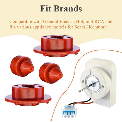 2 Pcs WR02X12008 Refrigerator Evaporator Fan Motor Grommet, 2 WR02X10540...