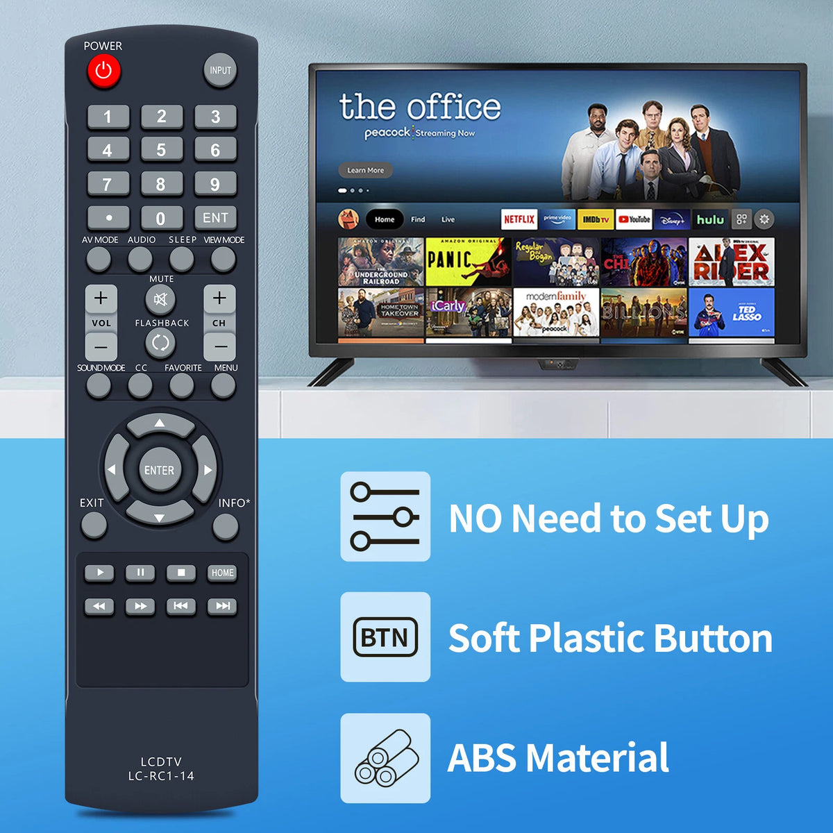 LC-RC1-14 Remote Control For Sharp TV LC-32LB261U LC-42LB150U LC-50LB150U