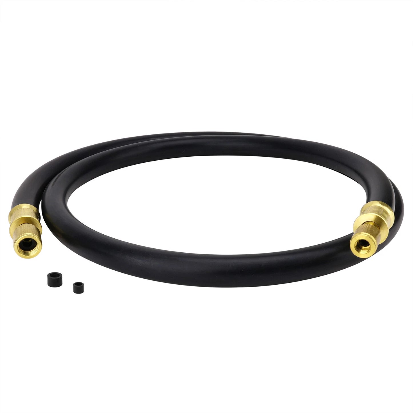 Refrigerant Hose, Black, 6', 1/2" Diameter, Connects 3/8" to 1/4" Fitting