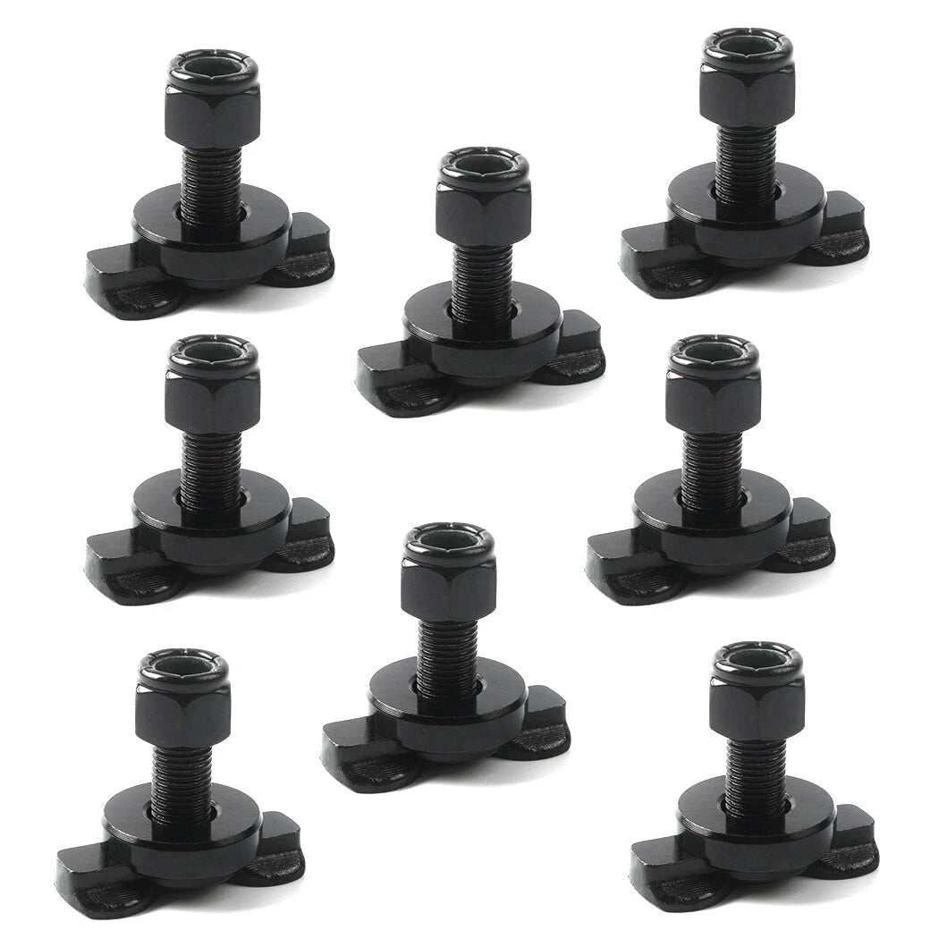 8 Pcs L-Track Double Lug Threaded Stud Nut Fitting Tie Down|  with L Track R