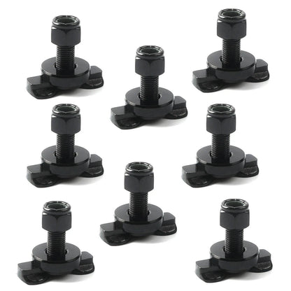 8 Pcs L-Track Double Lug Threaded Stud Nut Fitting Tie Down|  with L Track R