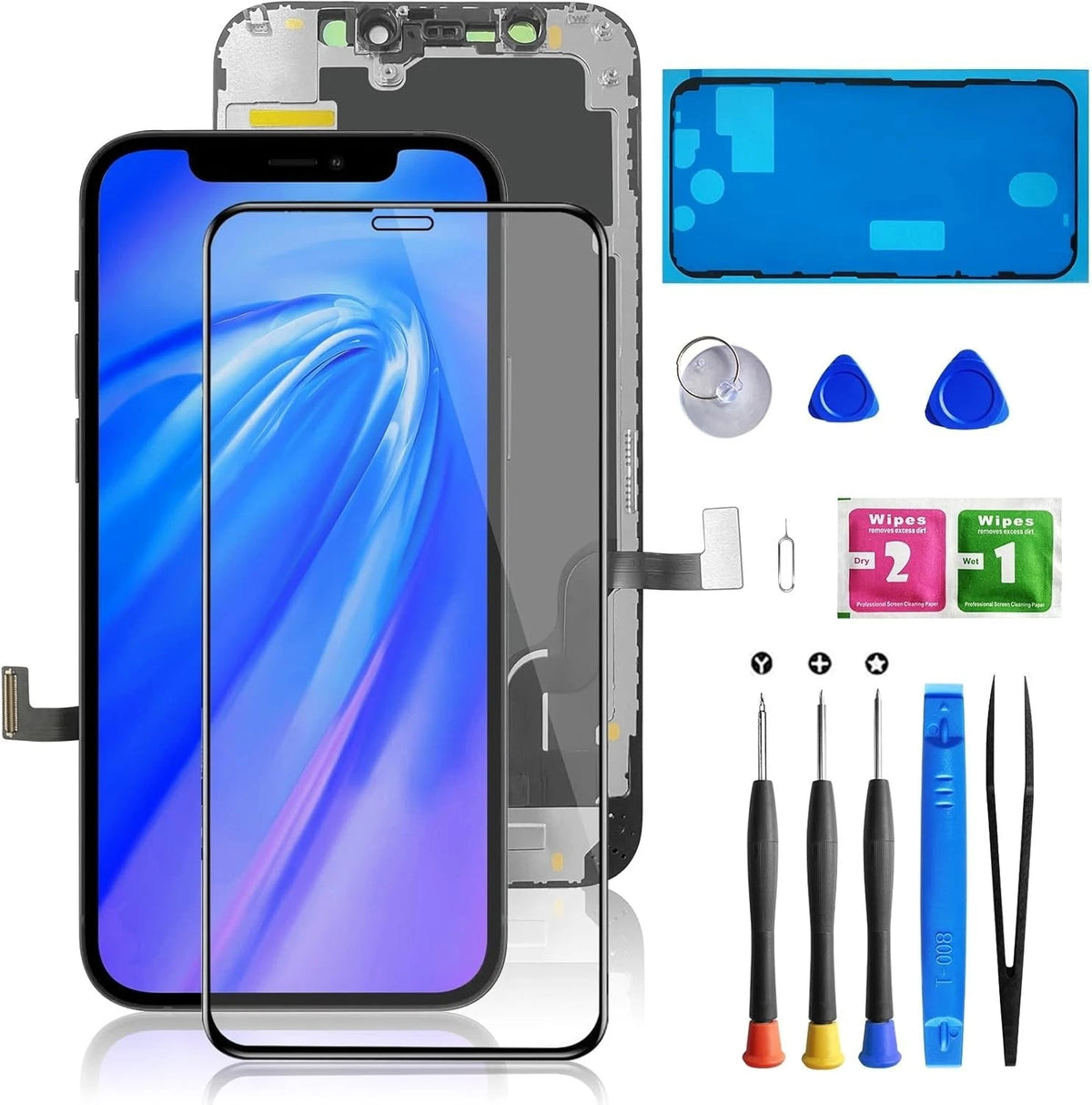 for iPhone 12 Mini Screen Replacement, 3D Touch 5.4 Inch Black(for 12 Mini)